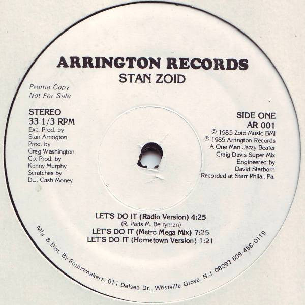 Stan Zoid : Let's Do It (12", Promo)