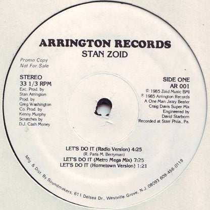 Stan Zoid : Let's Do It (12", Promo)