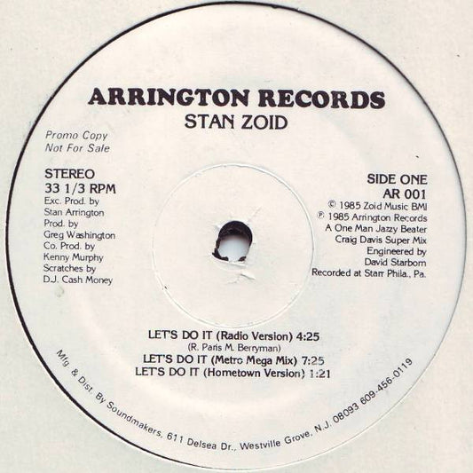 Stan Zoid : Let's Do It (12", Promo)
