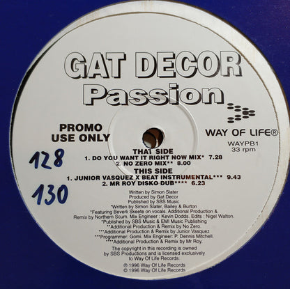 Gat Decor : Passion (2x12", Promo)