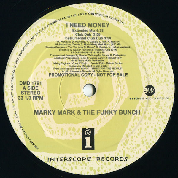 Marky Mark & The Funky Bunch : I Need Money (12", Promo)