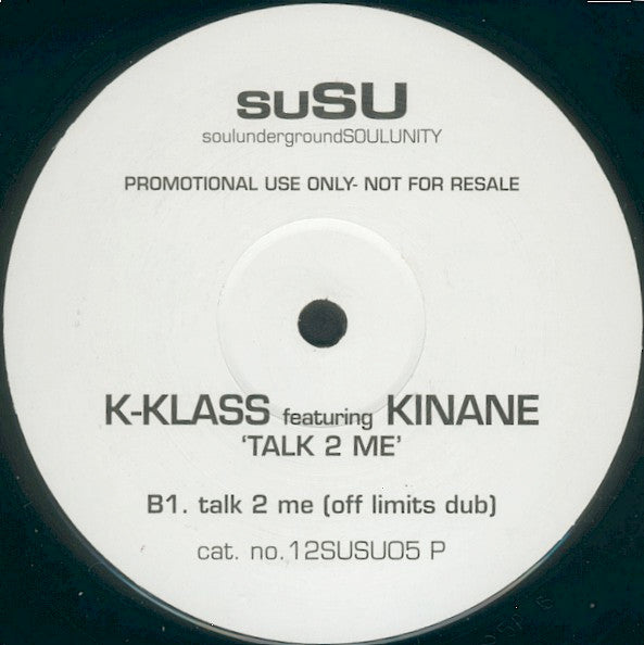 K-Klass : Talk To Me (12", TP)