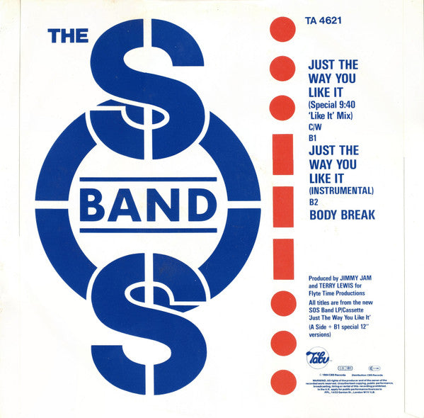 The SOS Band* : Just The Way You Like It (Like It Long Mix) (12")