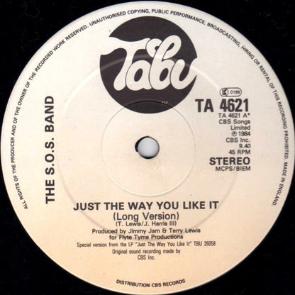 The SOS Band* : Just The Way You Like It (Like It Long Mix) (12")
