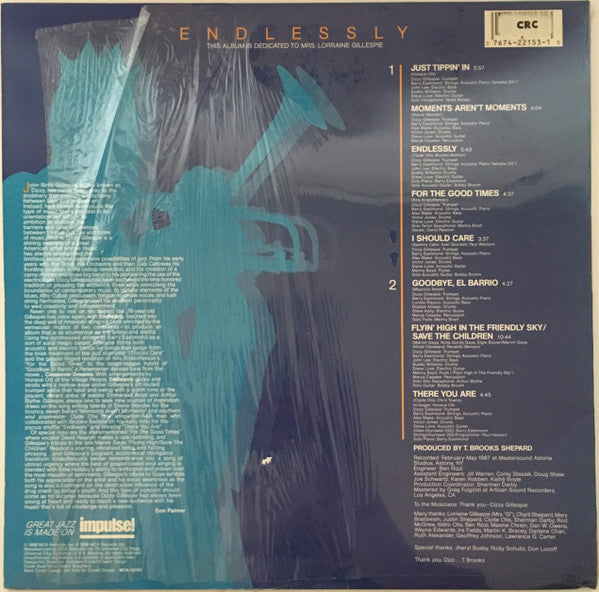 Dizzy Gillespie : Endlessly (LP, Album)