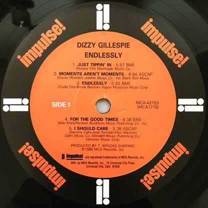 Dizzy Gillespie : Endlessly (LP, Album)