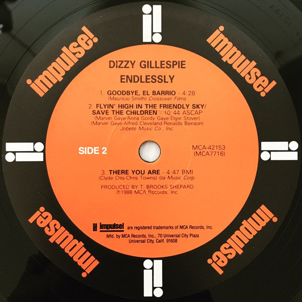Dizzy Gillespie : Endlessly (LP, Album)