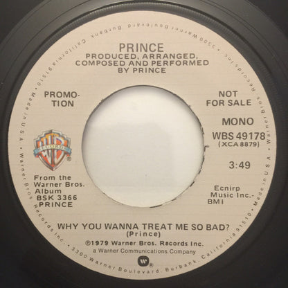 Prince : Why You Wanna Treat Me So Bad? (7", Single, Mono, Promo, Los)