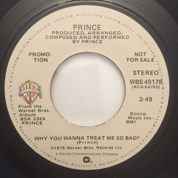 Prince : Why You Wanna Treat Me So Bad? (7", Single, Mono, Promo, Los)