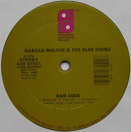 Harold Melvin & The Blue Notes* : Don't Leave Me This Way / Bad Luck (12")