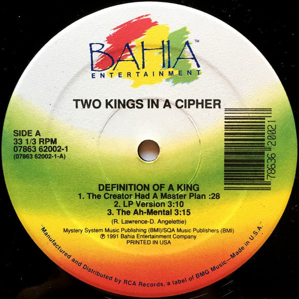 Two Kings In A Cipher : Definition Of A King (12")
