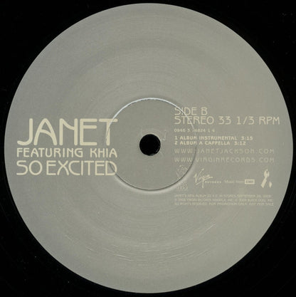 Janet* Featuring Khia : So Excited (12", Promo)