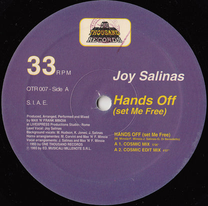 Joy Salinas : Hands Off (Set Me Free) (12")