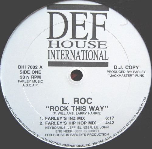 L. Roc : Rock This Way (12", Promo, Car)