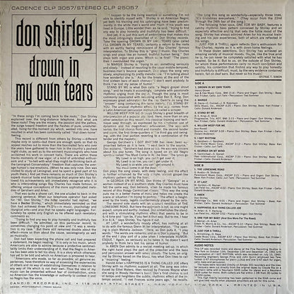 Don Shirley : Drown In My Own Tears (LP, Album)