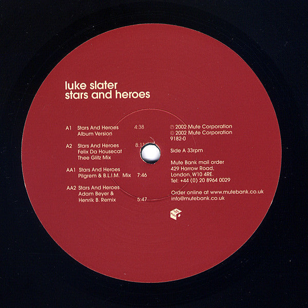 Luke Slater : Stars And Heroes (12")