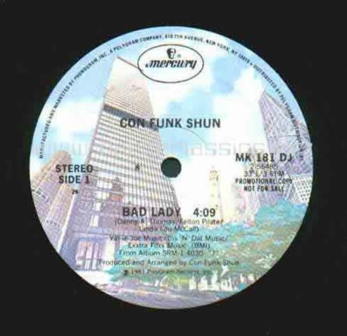 Con Funk Shun : Bad Lady (12", Promo)