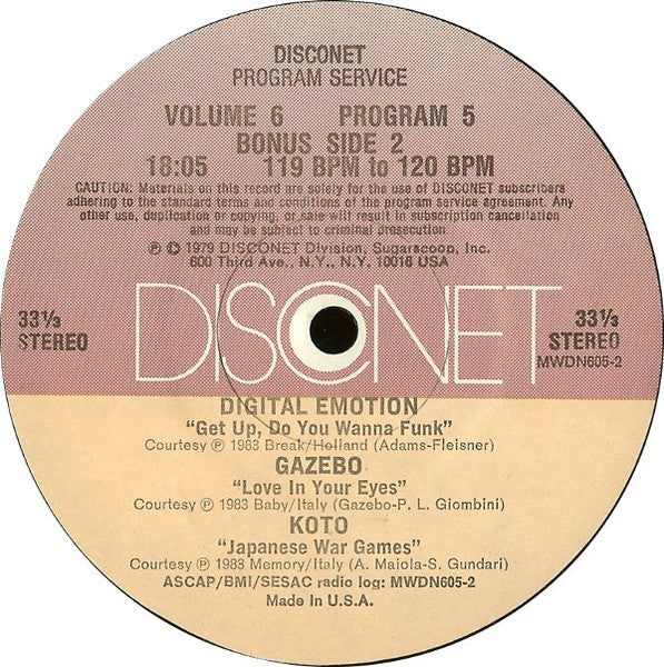 Various : Volume 6 Program 5 (2x12", P/Mixed)
