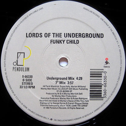 Lords Of The Underground : Funky Child (12")