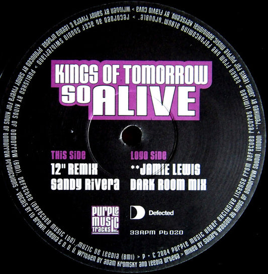 Kings Of Tomorrow : So Alive (12")