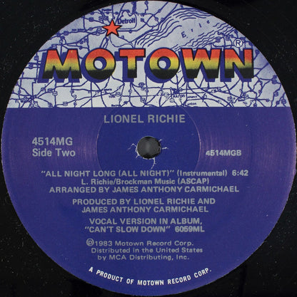 Lionel Richie : All Night Long (All Night) (12", Single)