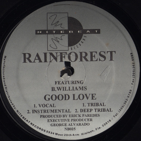 Rainforest (2) Featuring B. Williams : Good Love (12")