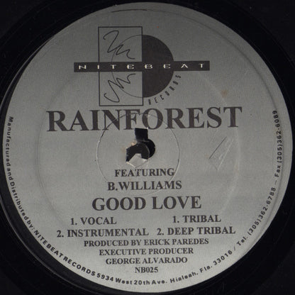 Rainforest (2) Featuring B. Williams : Good Love (12")