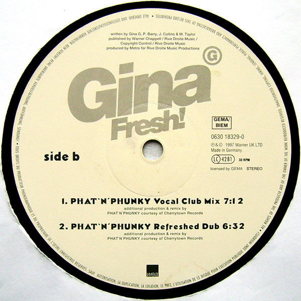 Gina G : Fresh! (12")