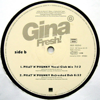 Gina G : Fresh! (12")