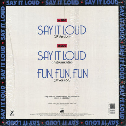 Rodney O. - Joe Cooley* : Say It Loud (12")