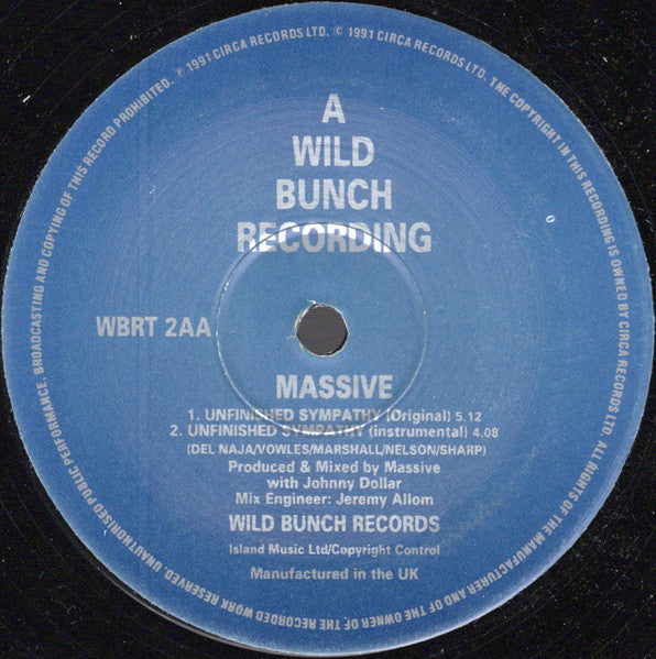 Massive* : Unfinished Sympathy (12", RP)