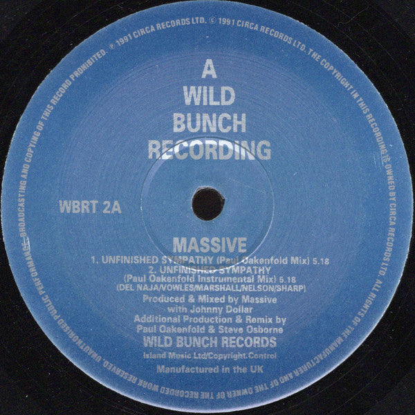 Massive* : Unfinished Sympathy (12", RP)