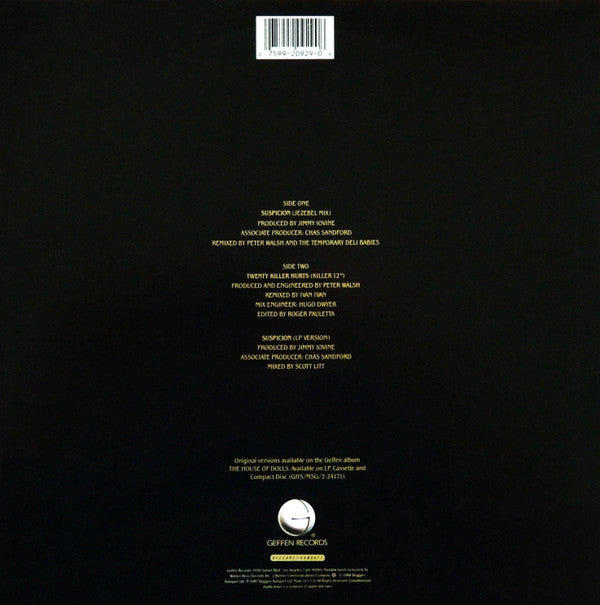 Gene Loves Jezebel : Suspicion / Twenty Killer Hurts (12", Maxi)