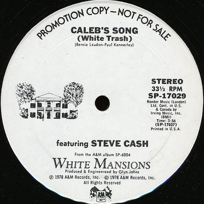 Steve Cash / John Dillon (3) : Caleb's Song (White Trash) / Bad Man (12", Promo)