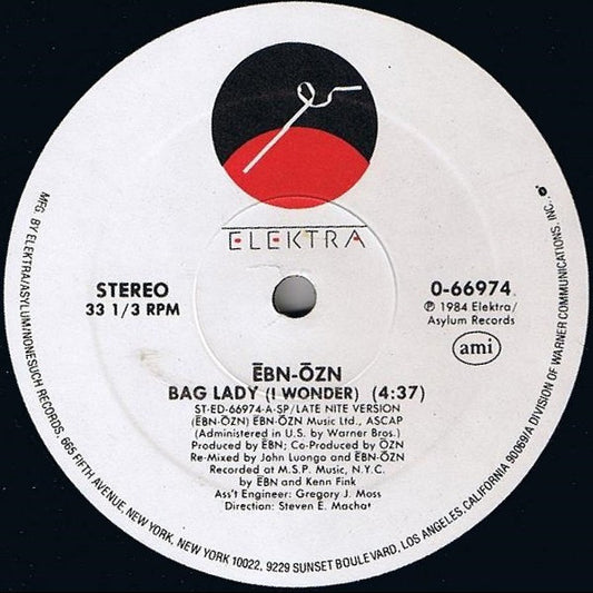 Ēbn-Ōzn : Bag Lady (I Wonder) (12")