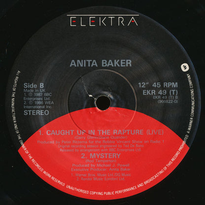 Anita Baker : Caught Up In The Rapture / Mystery (12")