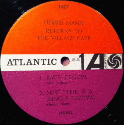 Herbie Mann : Herbie Mann Returns To The Village Gate (LP, Album, Mono)
