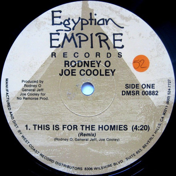 Rodney O & Joe Cooley : This Is For The Homies (Remix) (12")