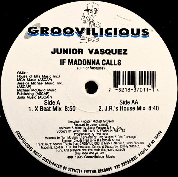 Junior Vasquez : If Madonna Calls (2x12")