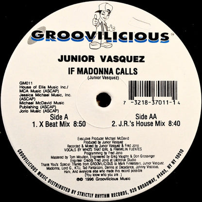 Junior Vasquez : If Madonna Calls (2x12")