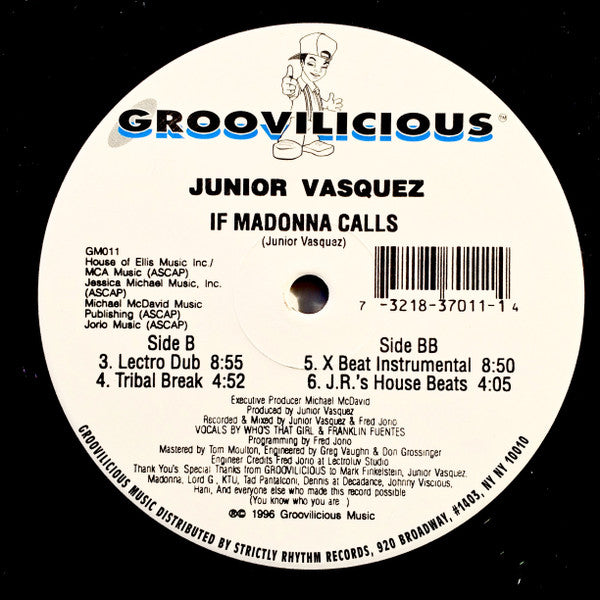 Junior Vasquez : If Madonna Calls (2x12")
