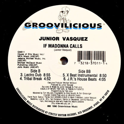Junior Vasquez : If Madonna Calls (2x12")