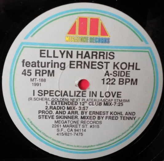 Ellyn Harris Featuring Ernest Kohl : I Specialize In Love (12")