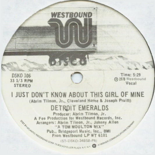 Detroit Emeralds : I Just Don't Know About This Girl Of Mine (12", Promo)
