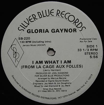 Gloria Gaynor : I Am What I Am (12", Promo)