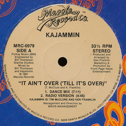 Kajammin : It Ain't Over ('Till It's Over) (12")