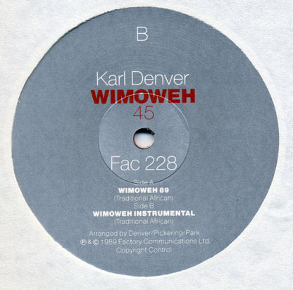 Karl Denver : Wimoweh 89 (12")