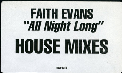 Faith Evans Feat. Puff Daddy : All Night Long (House Mixes) (12", Promo)