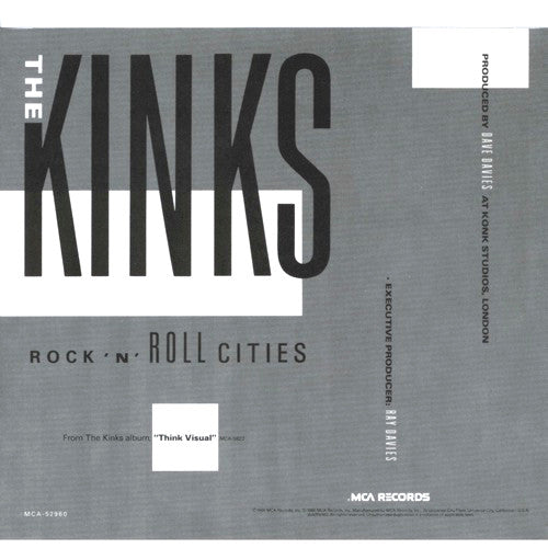 The Kinks : Rock 'N' Roll Cities (7", Single)