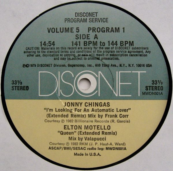 Various : Volume 5 Program 1 (2x12", P/Mixed)